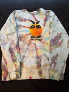 Midnight Organic Tie Dye Crewneck Larry June Graphic Sweater Size XL
